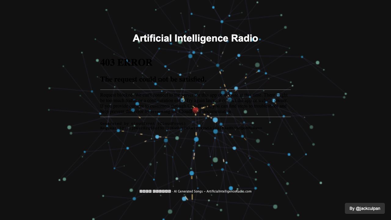 Artificial Intelligence Radio website screenshot