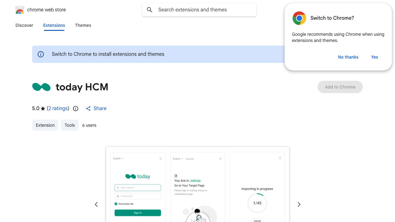 today HCM 网站截图