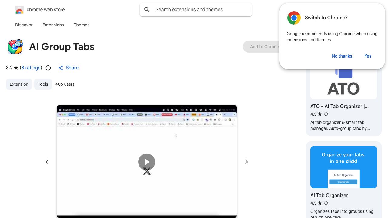 AI Group Tabs 网站截图