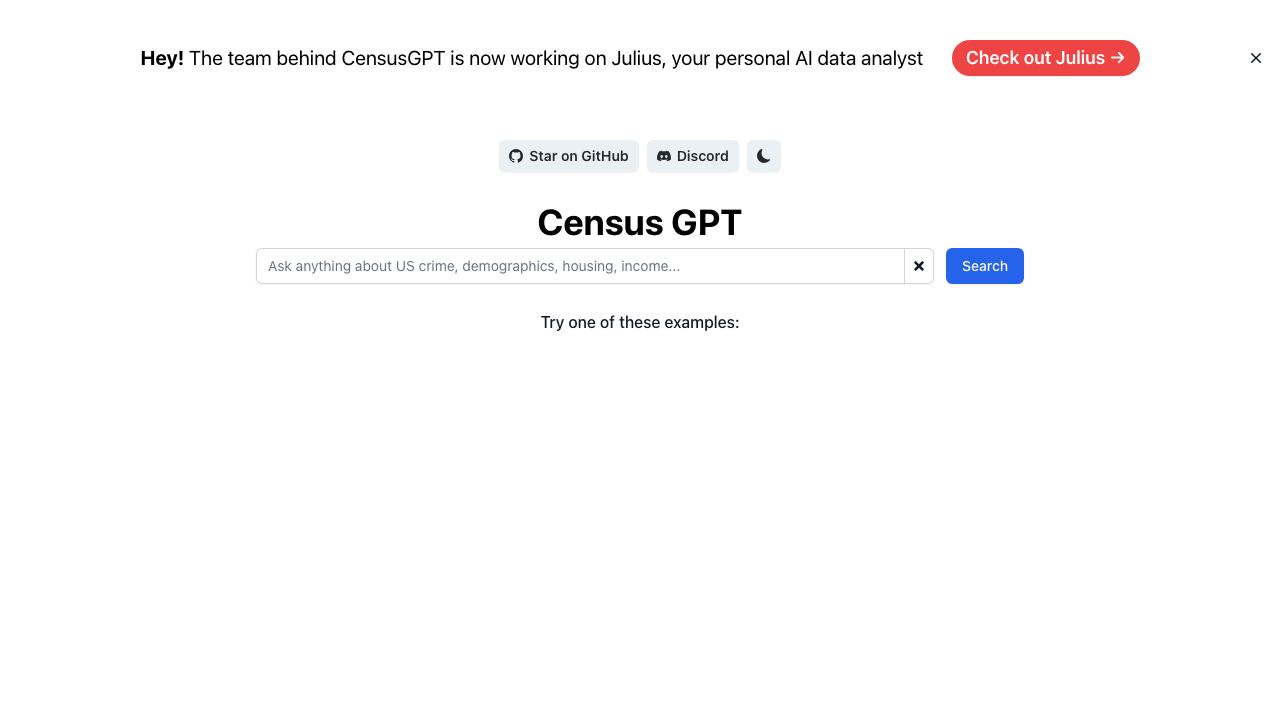 Census GPT 网站截图