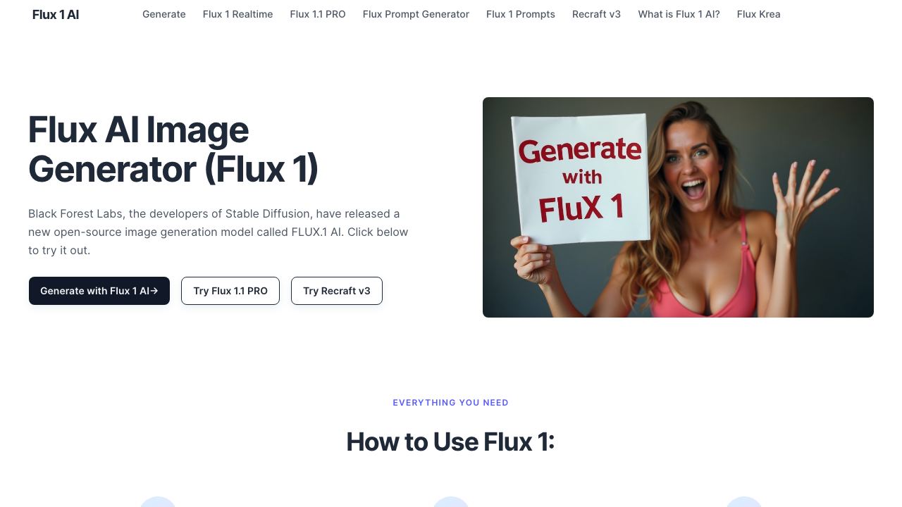Flux 1 AI 网站截图