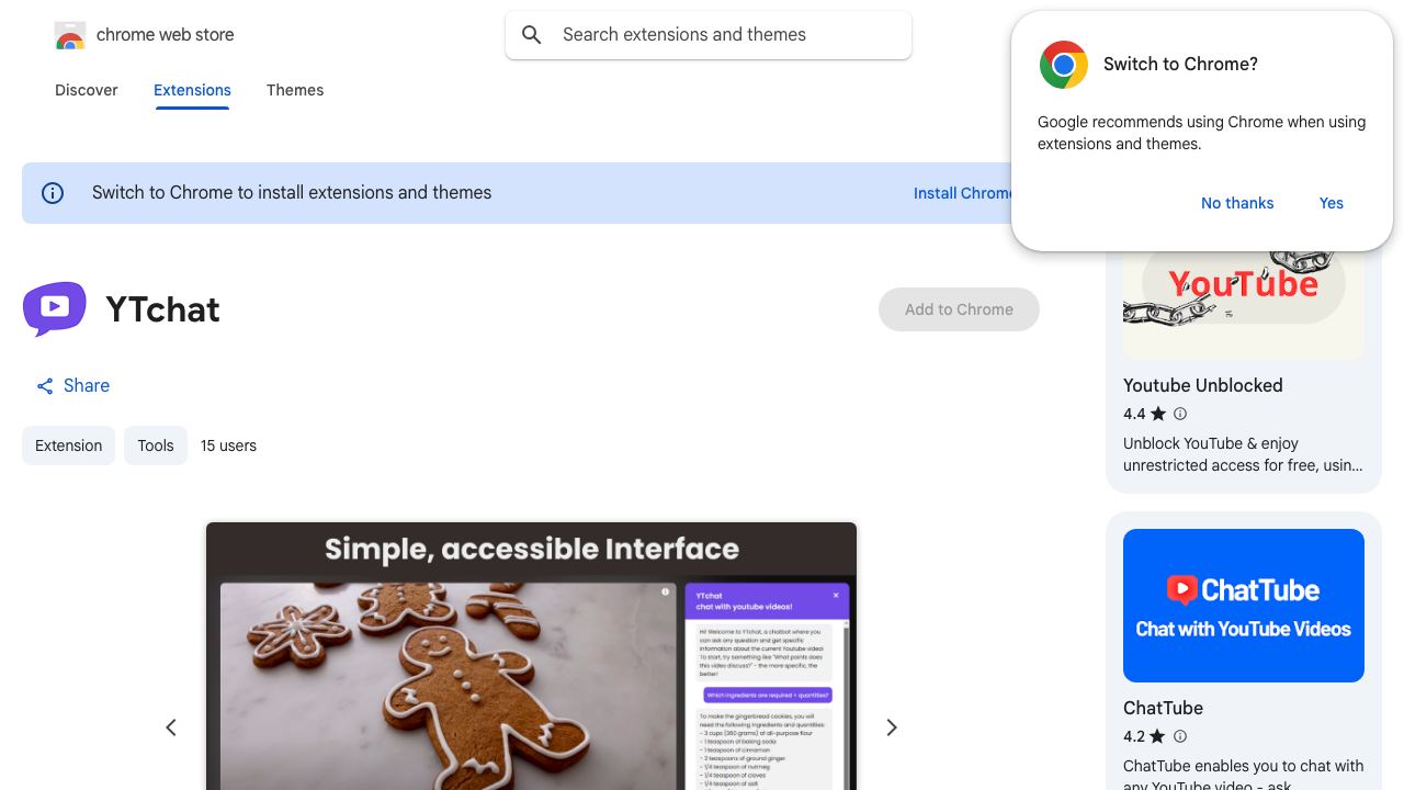 YTchat 网站截图