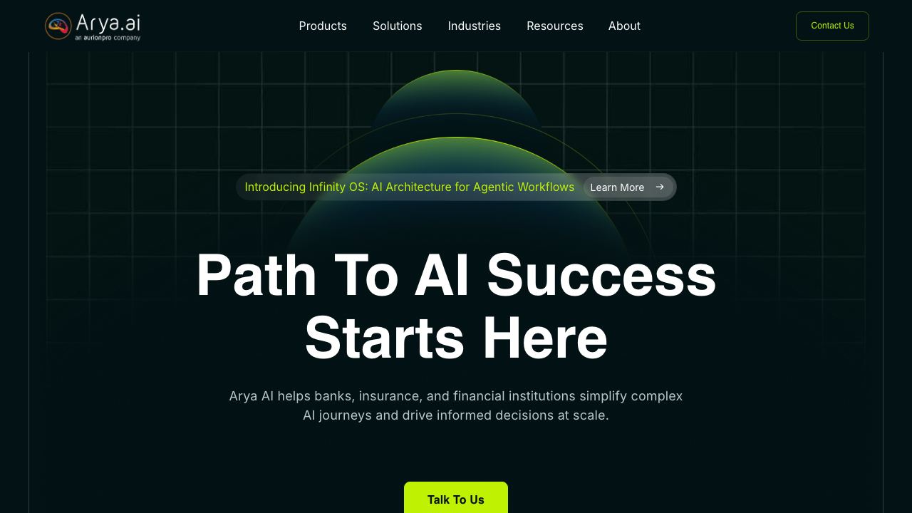 Arya.ai 网站截图