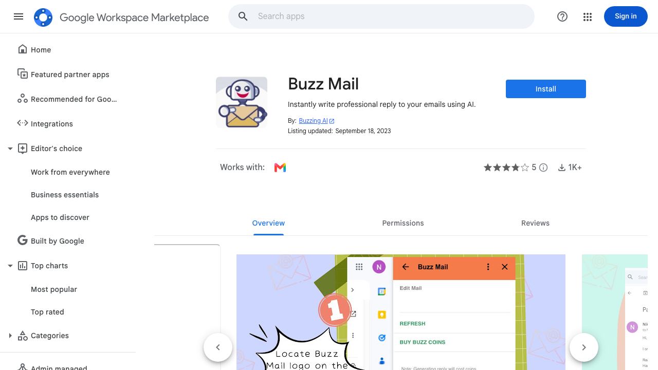 Buzz Mail 网站截图