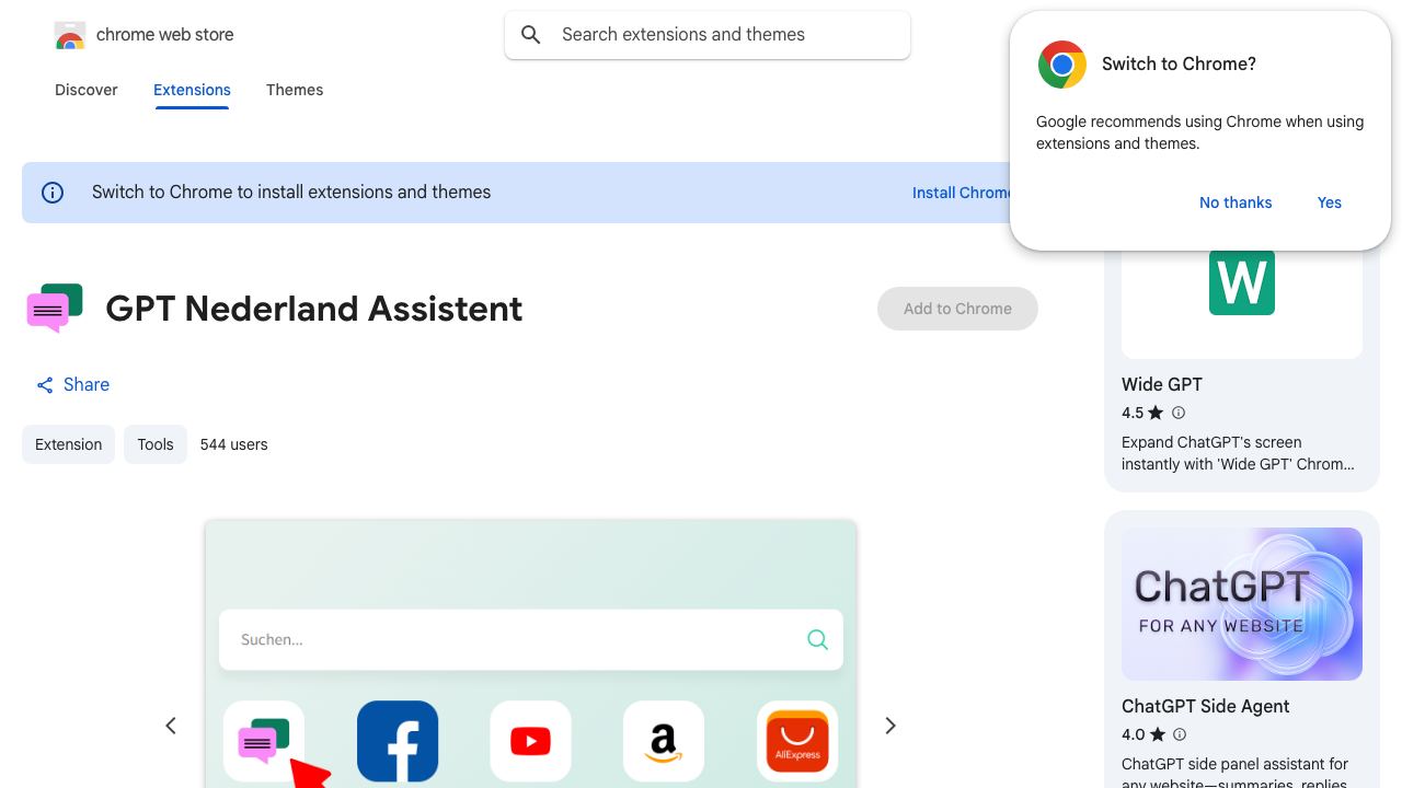 GPT Nederland Assistent 网站截图