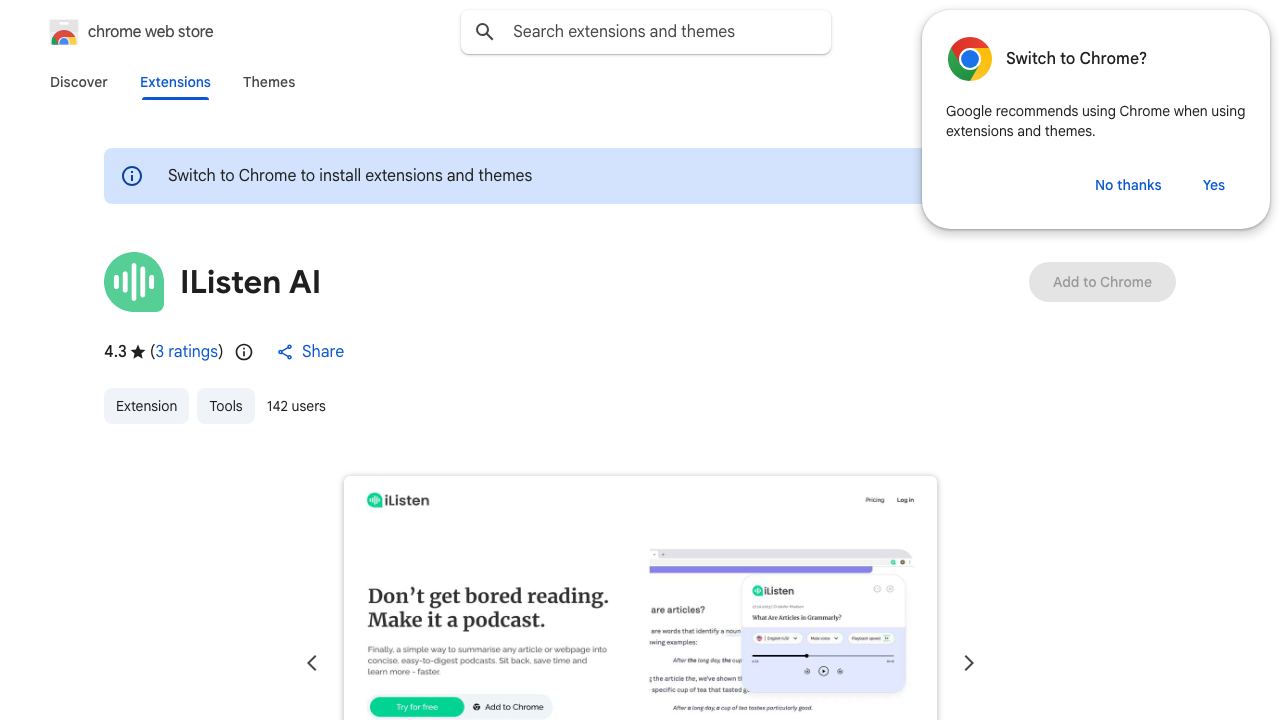 IListen AI 网站截图