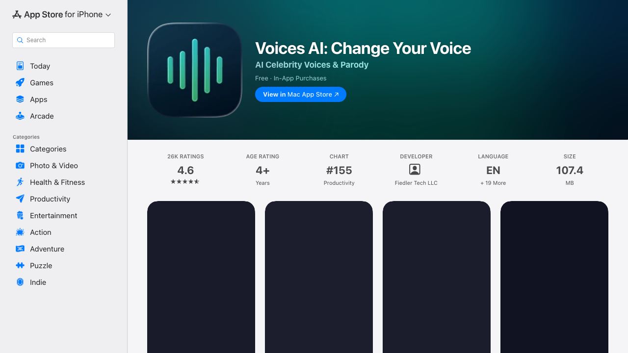 Voices AI: Change your Voice 网站截图