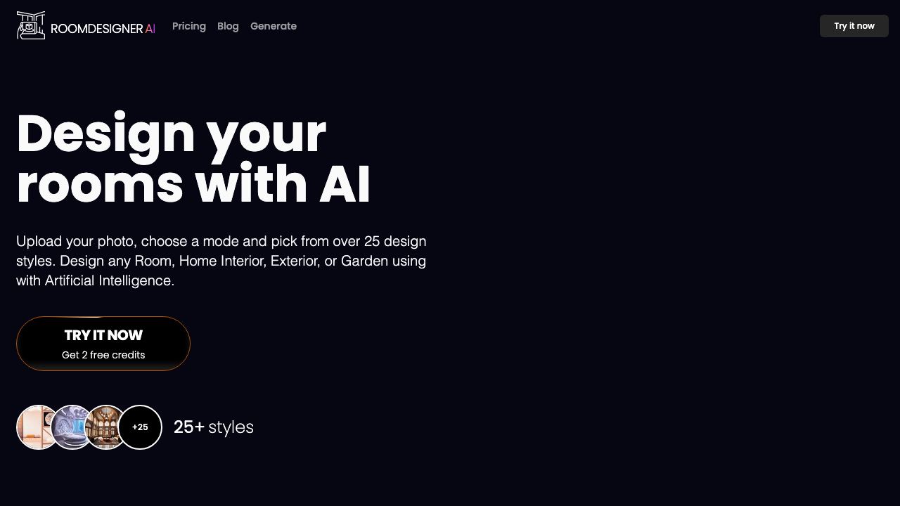 roomdesigner.ai website screenshot