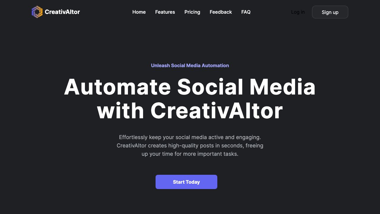CreativAItor website screenshot