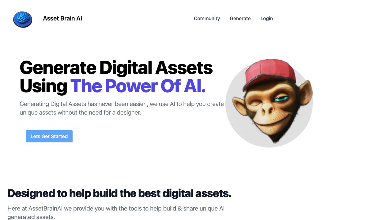 Asset Brain AI 网站截图