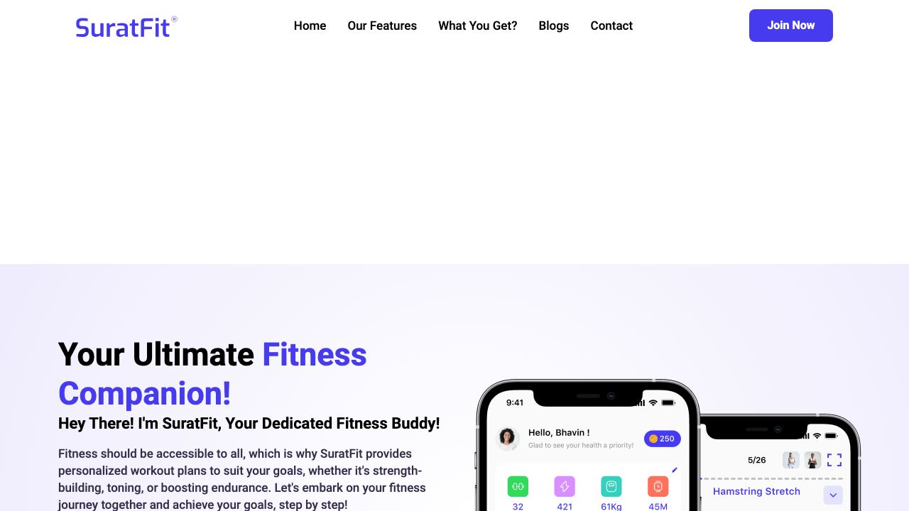 SuratFit 网站截图