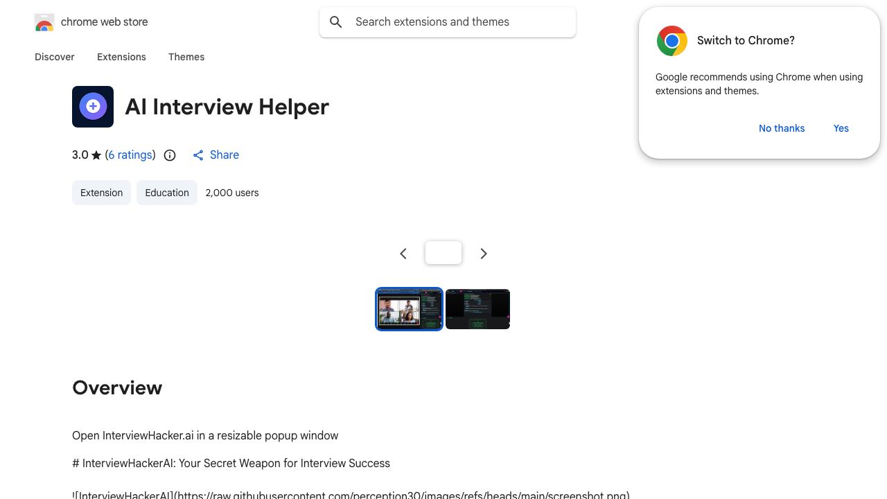 AI Interview Helper 网站截图