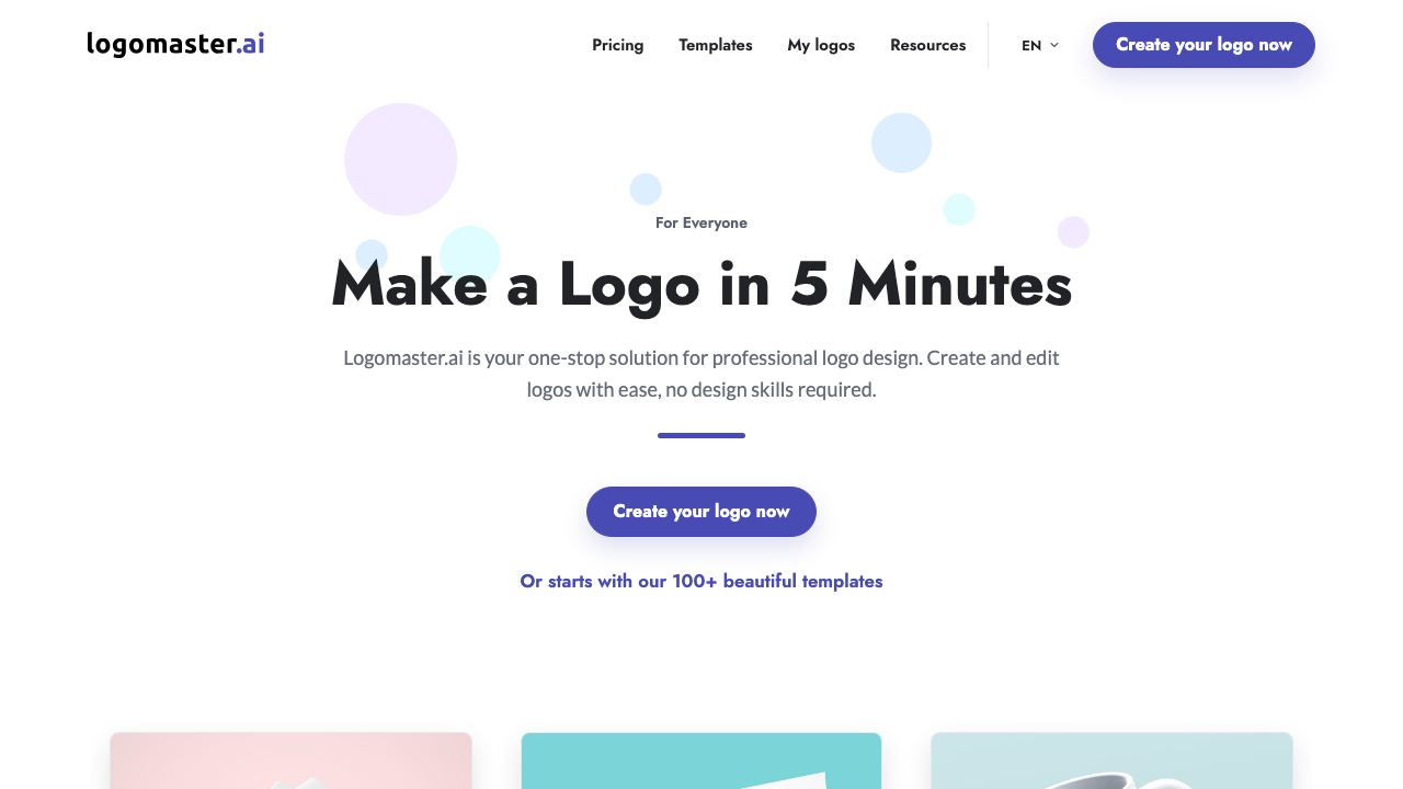 Logomaster website screenshot