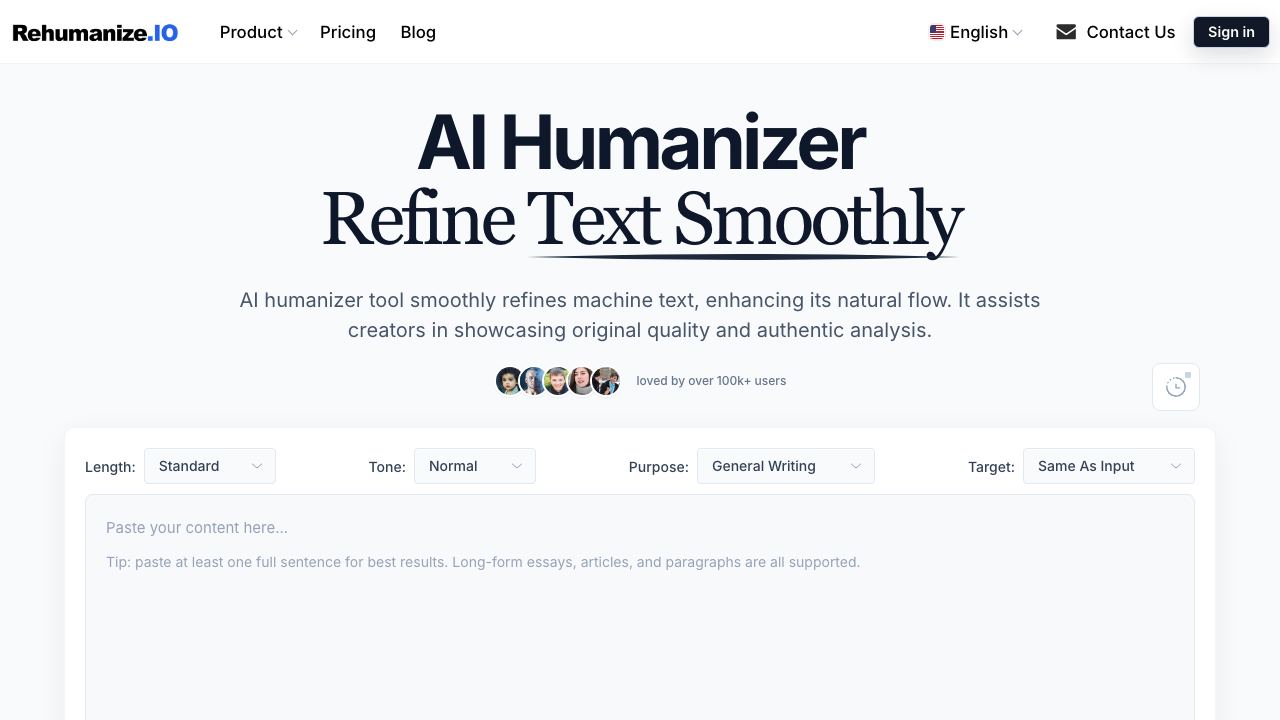 rehumanize.io website screenshot