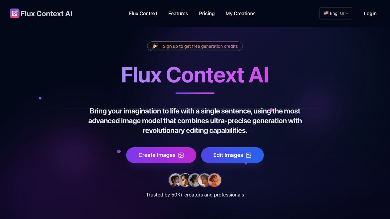 Flux Context AI 网站截图