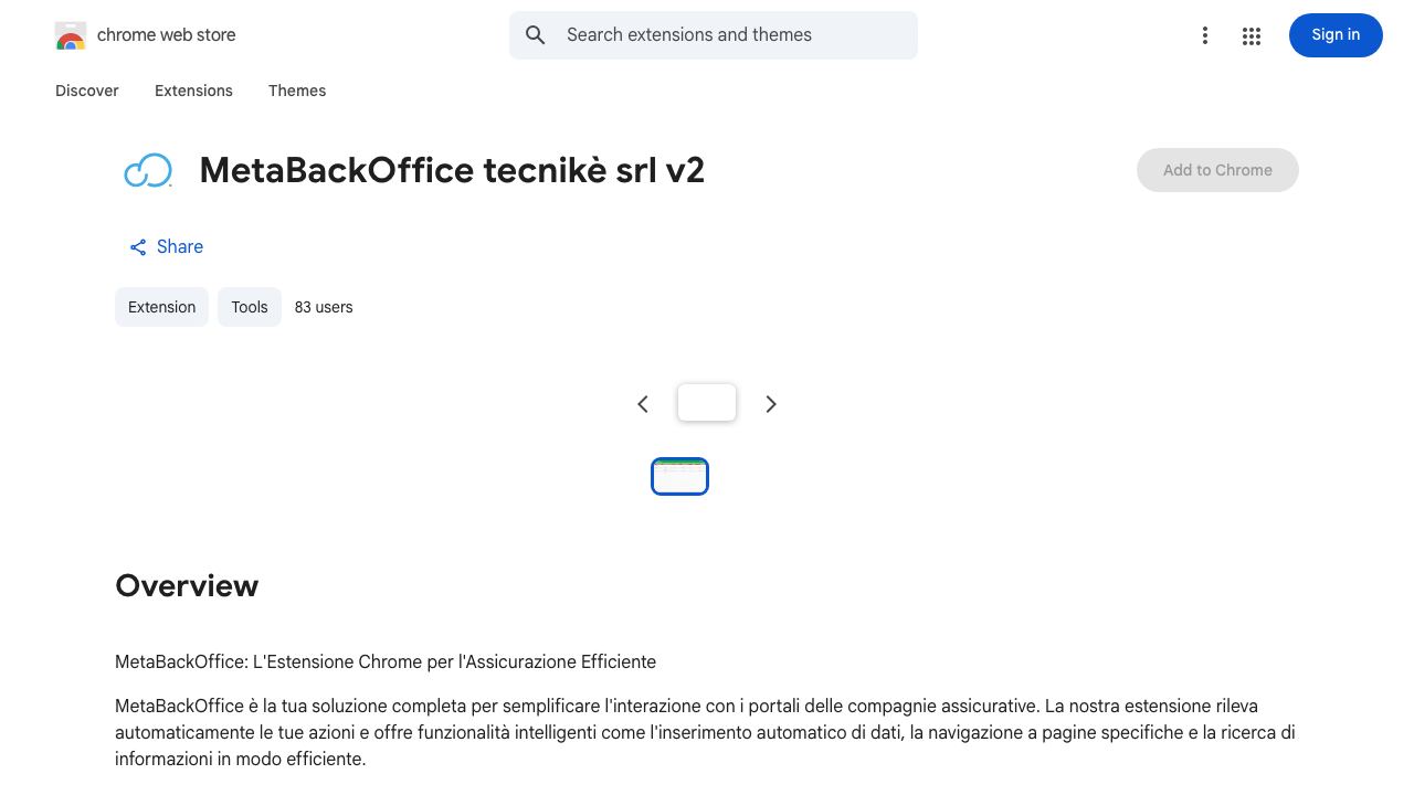 MetaBackOffice tecnikè srl v2 网站截图