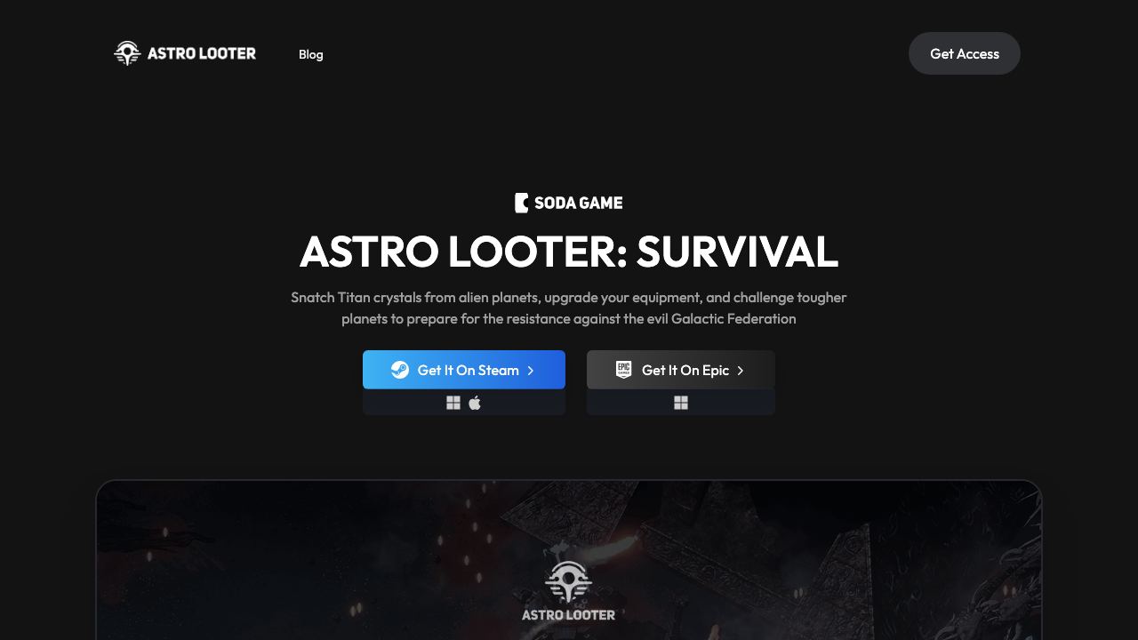 Astro Looter 网站截图