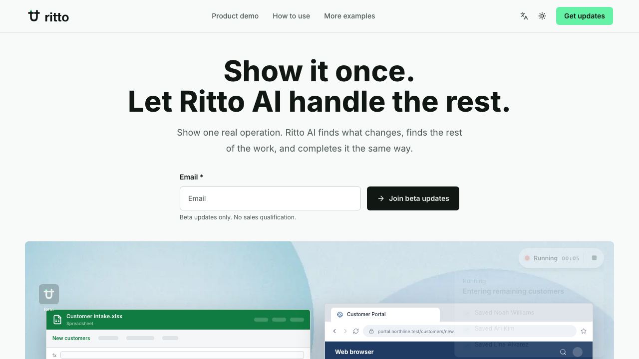 Ritto website screenshot