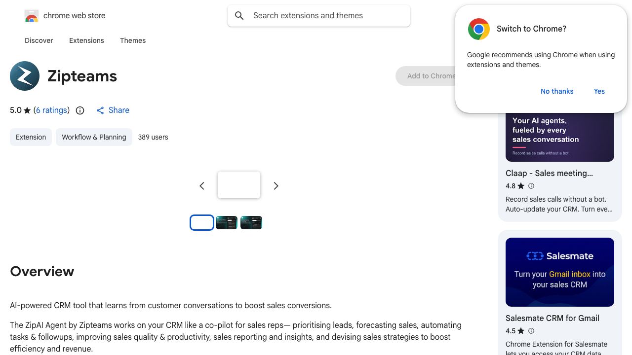 Zipteams website screenshot