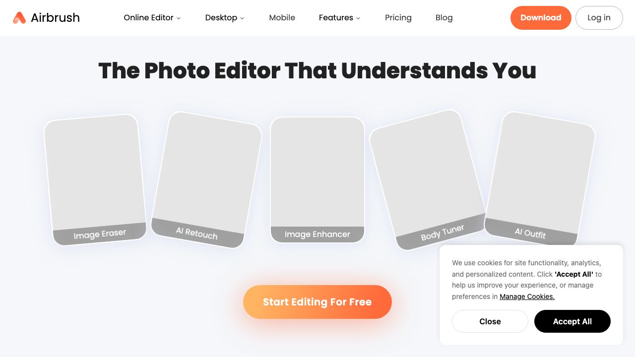 AirBrush Studio 网站截图