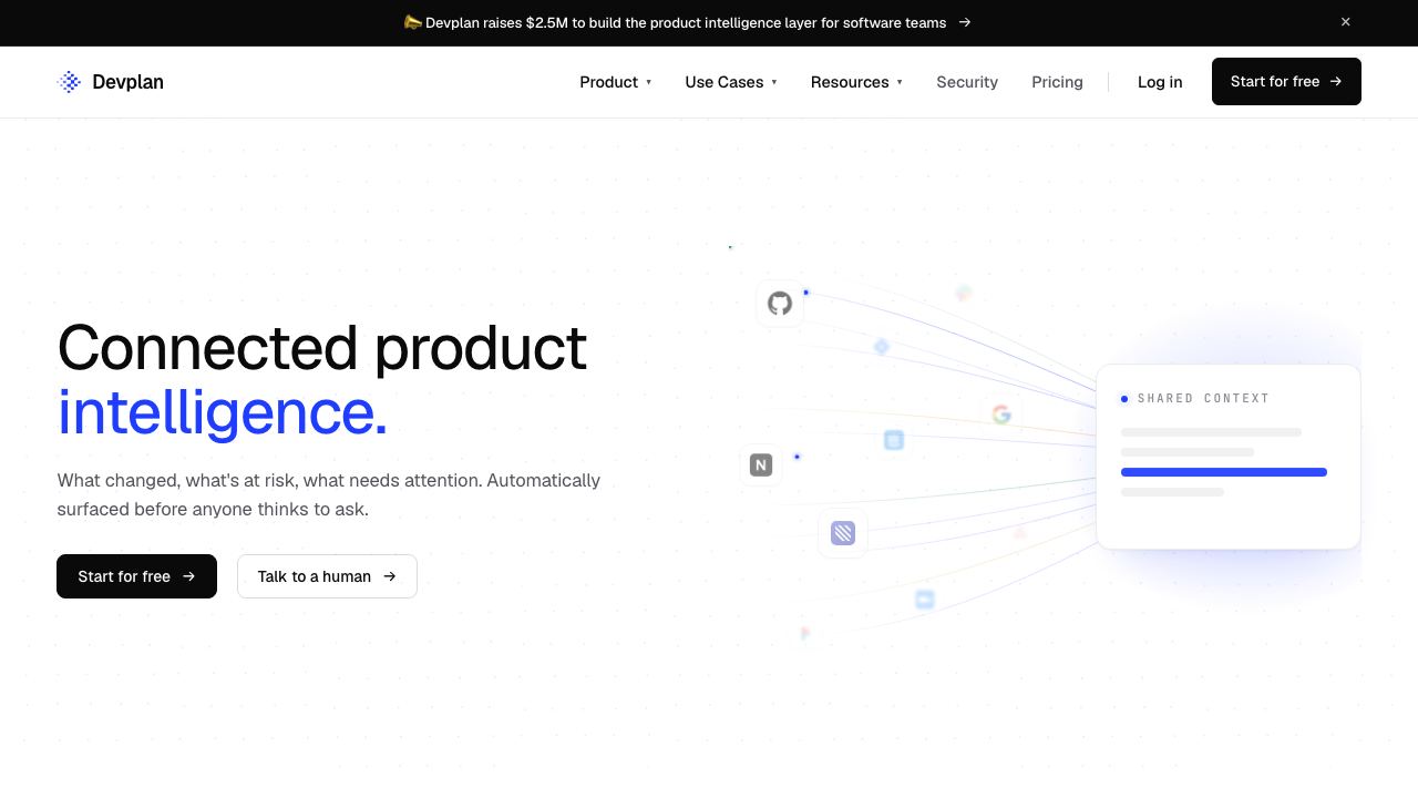 DevPlan website screenshot