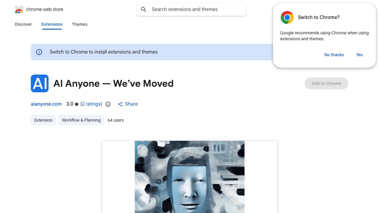 AI Anyone website screenshot