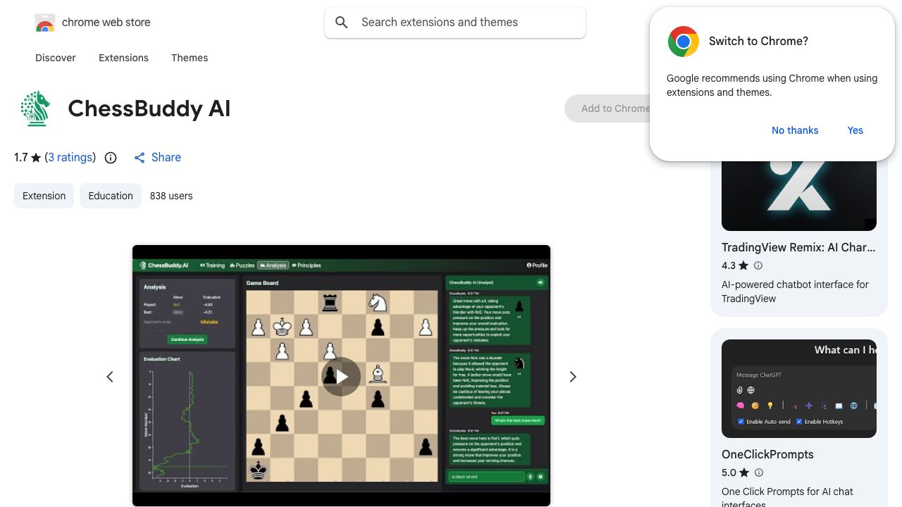ChessBuddy AI 网站截图
