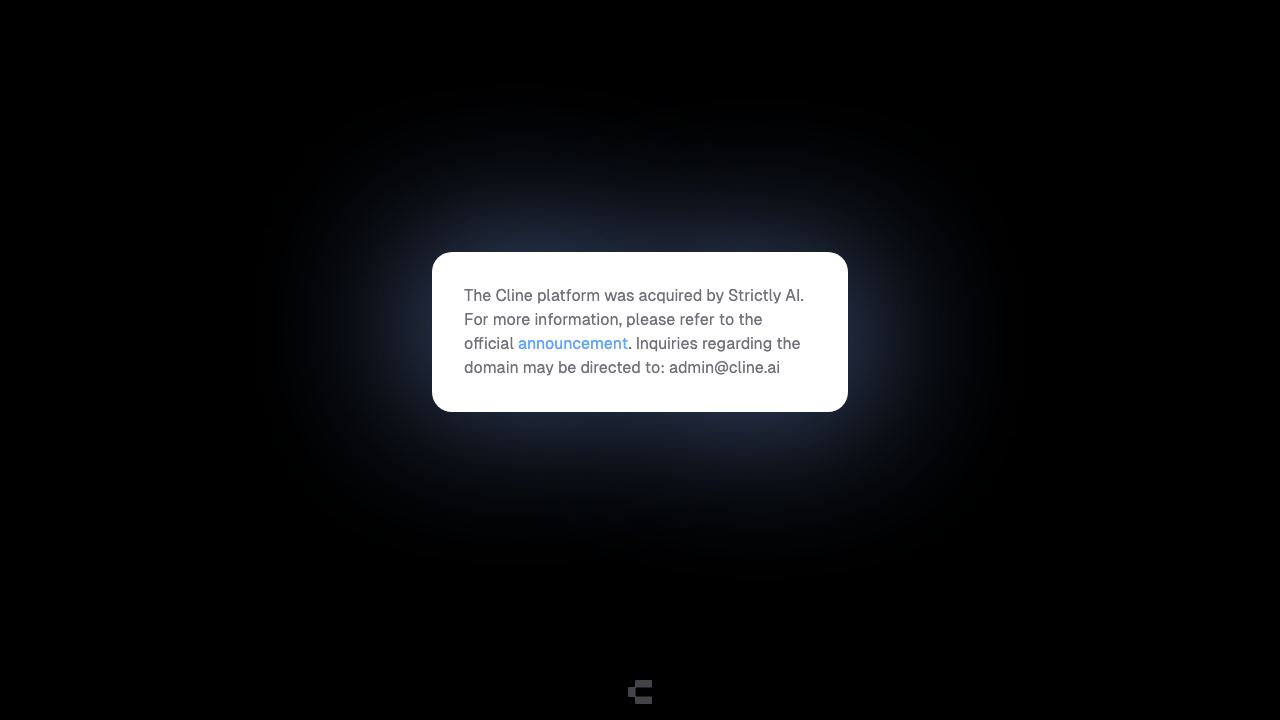 Cline 网站截图