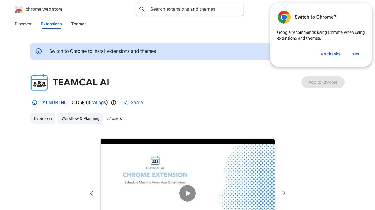 TEAMCAL AI 网站截图