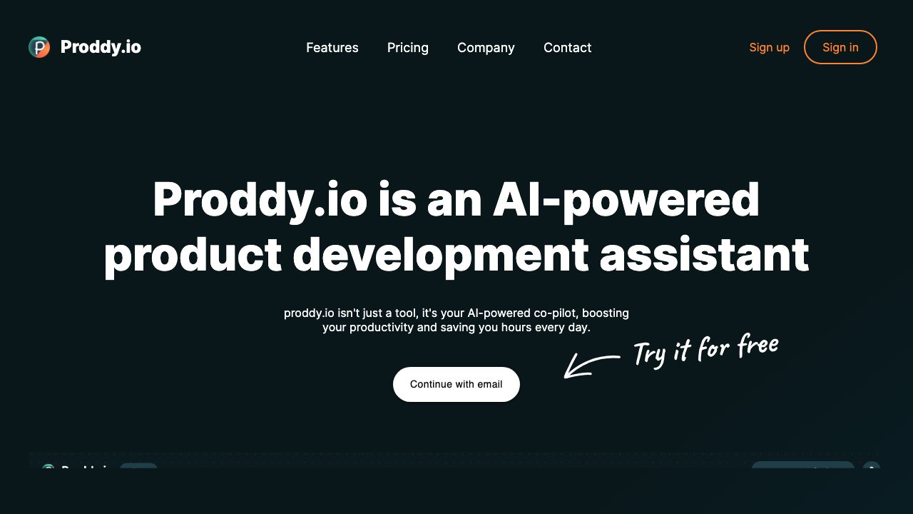 Proddy.io 网站截图