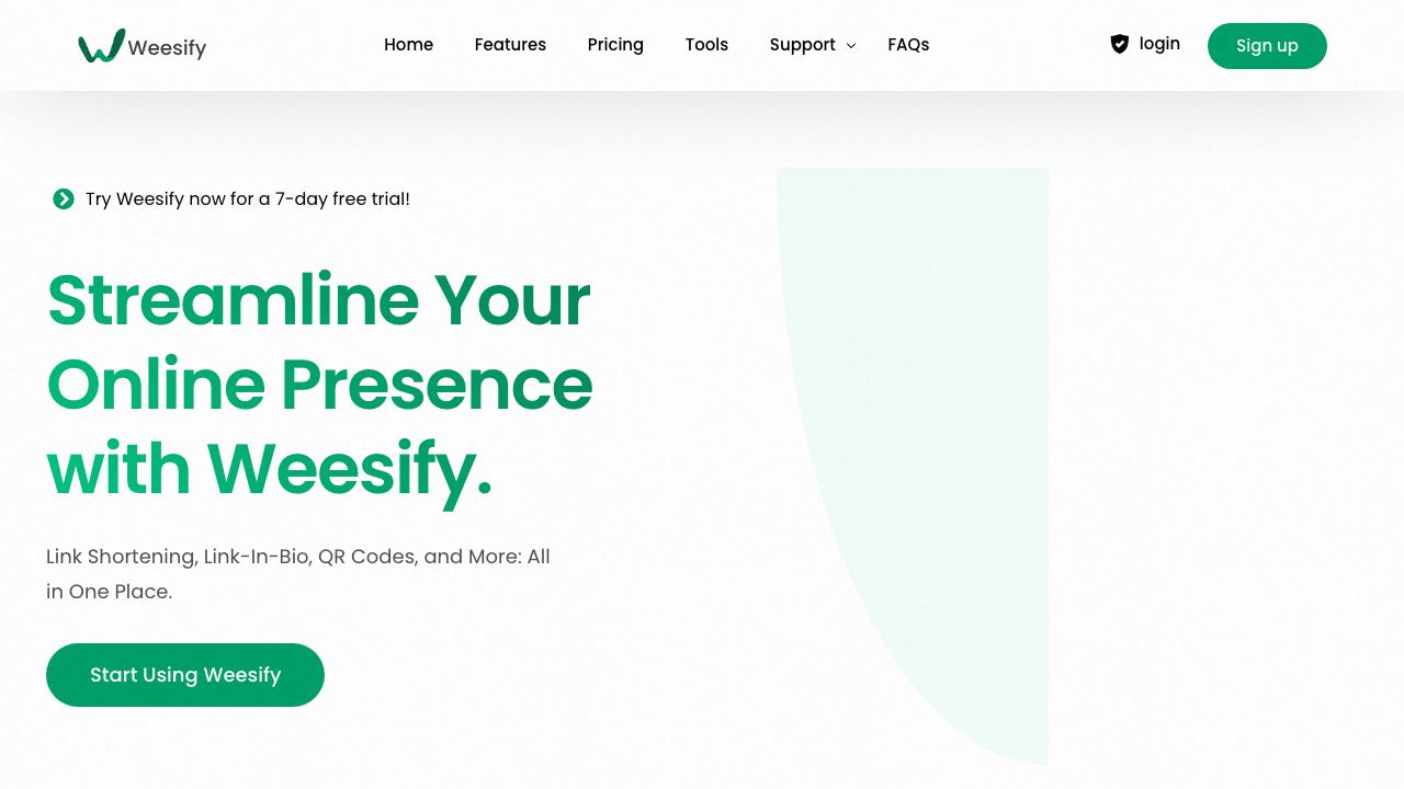 Weesify website screenshot
