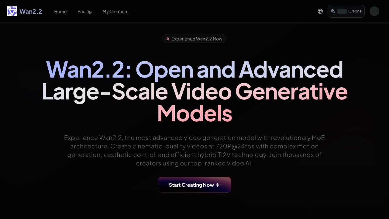 Wan 2.2- website screenshot