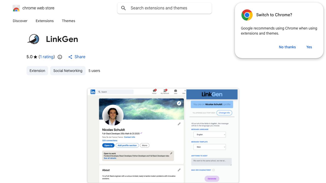 LinkGen 网站截图