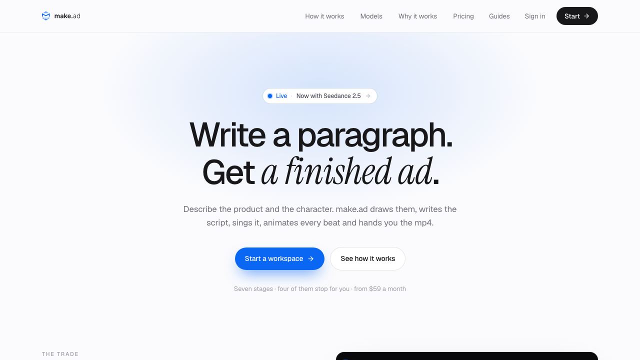 Make.ad website screenshot