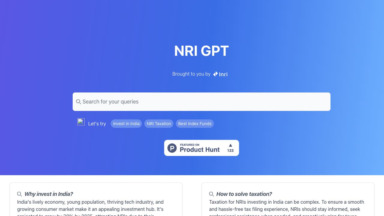NRI GPT 网站截图