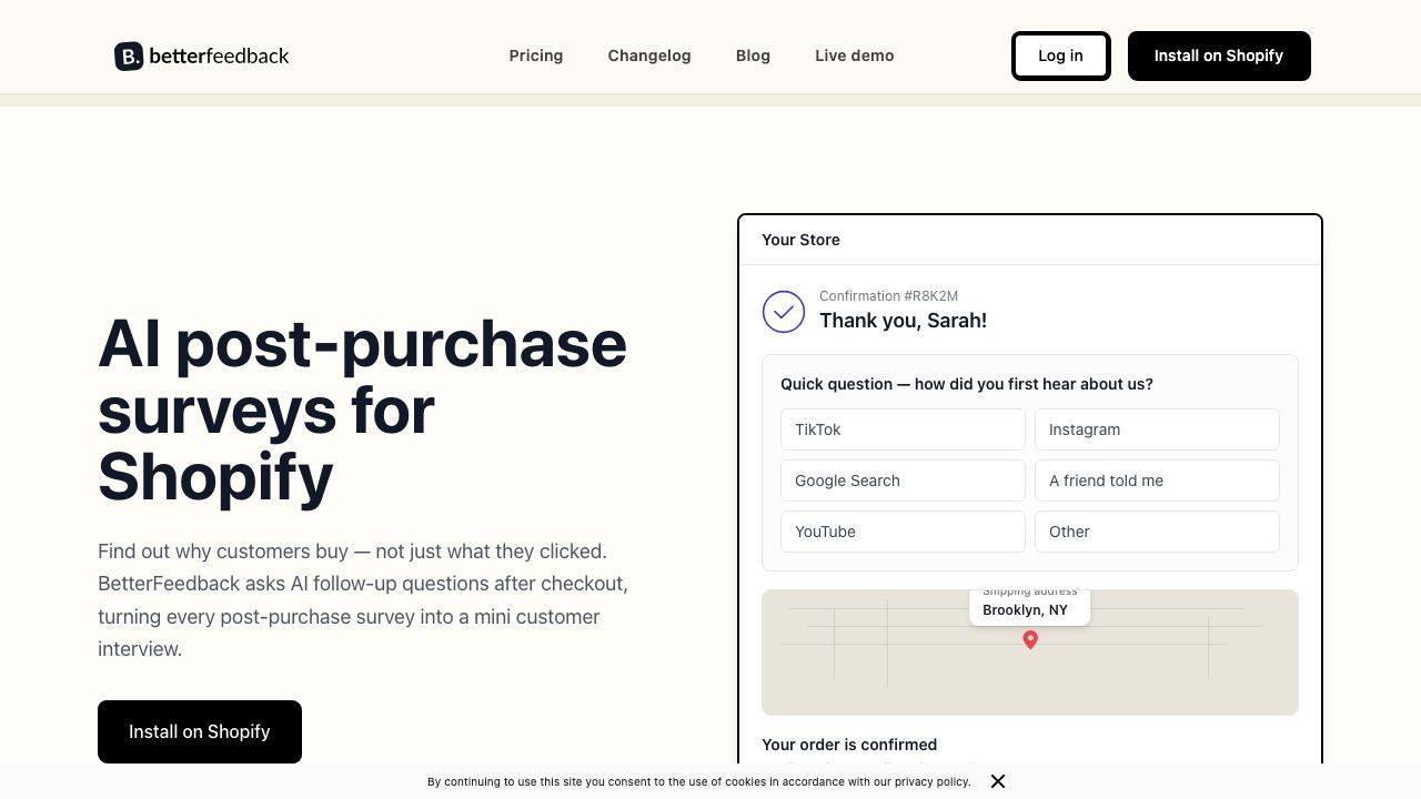 BetterFeedback 网站截图