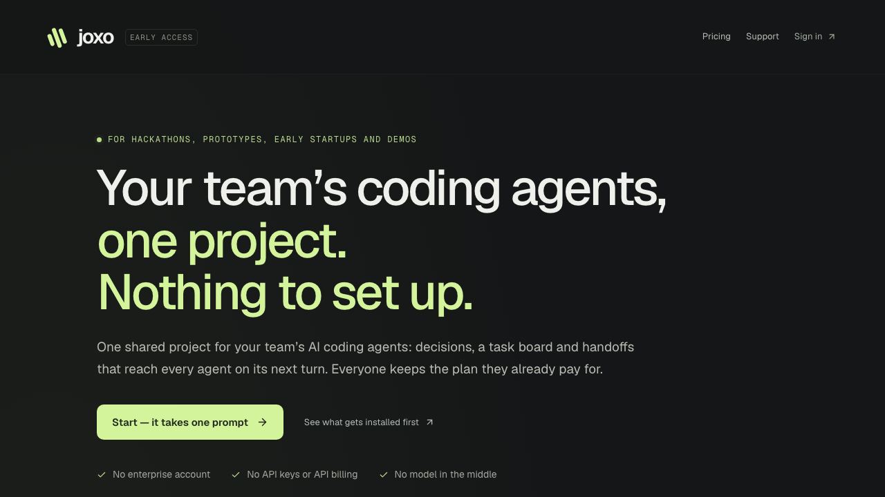 Joxo website screenshot