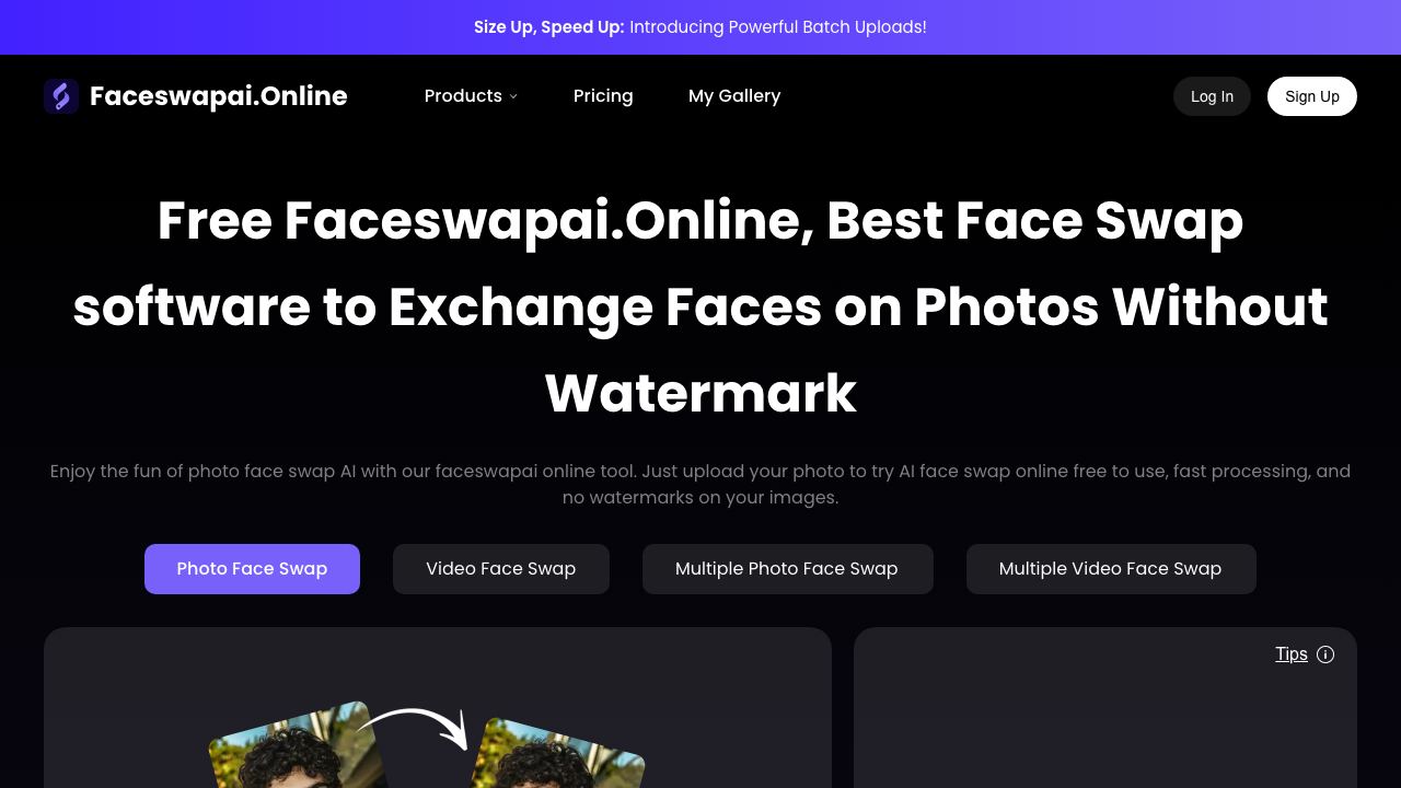 Face Swap AI- 网站截图