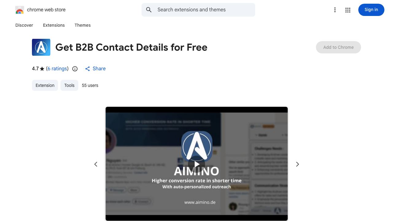 Get B2B Contact Details for Free 网站截图