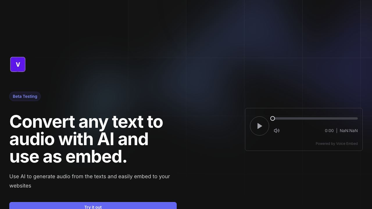 Voice Embed 网站截图