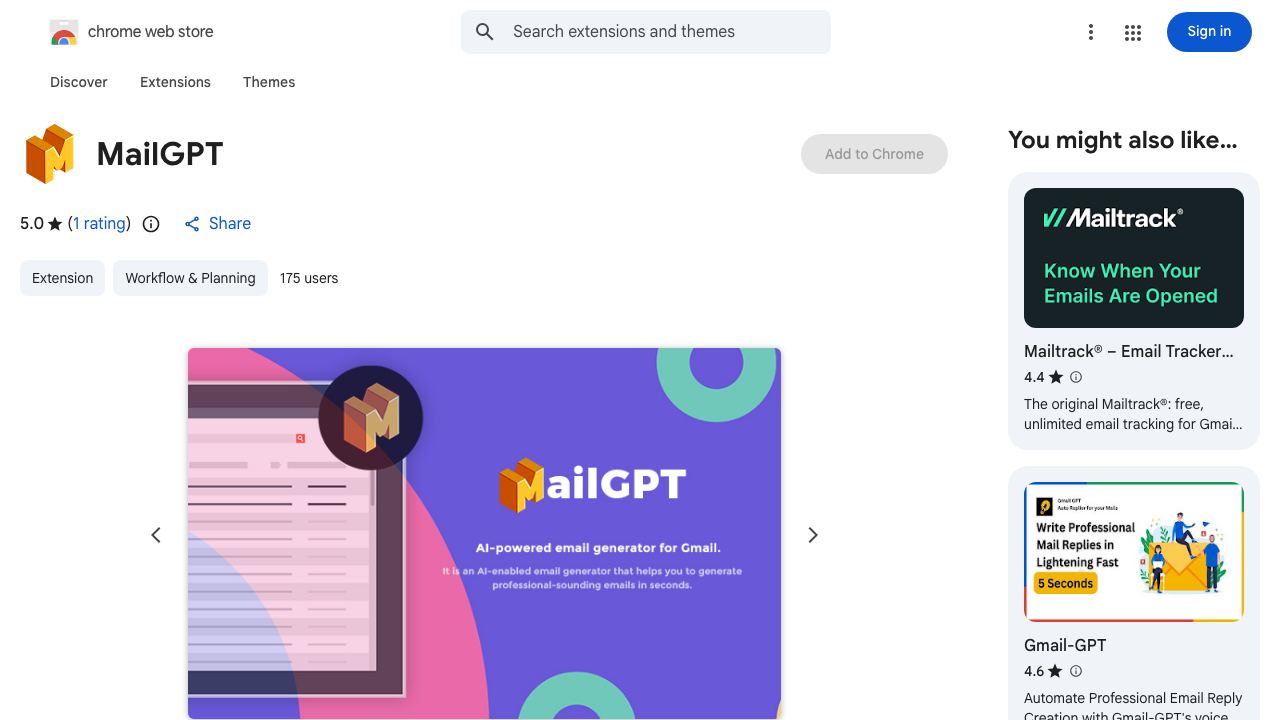 MailGPT 网站截图