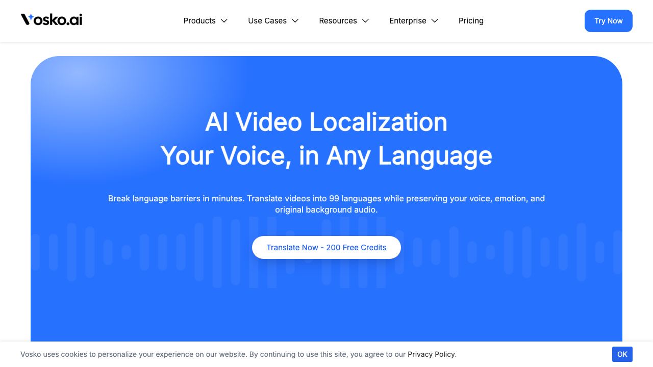 Vosko AI 网站截图