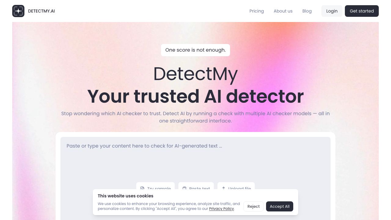 DetectMy website screenshot