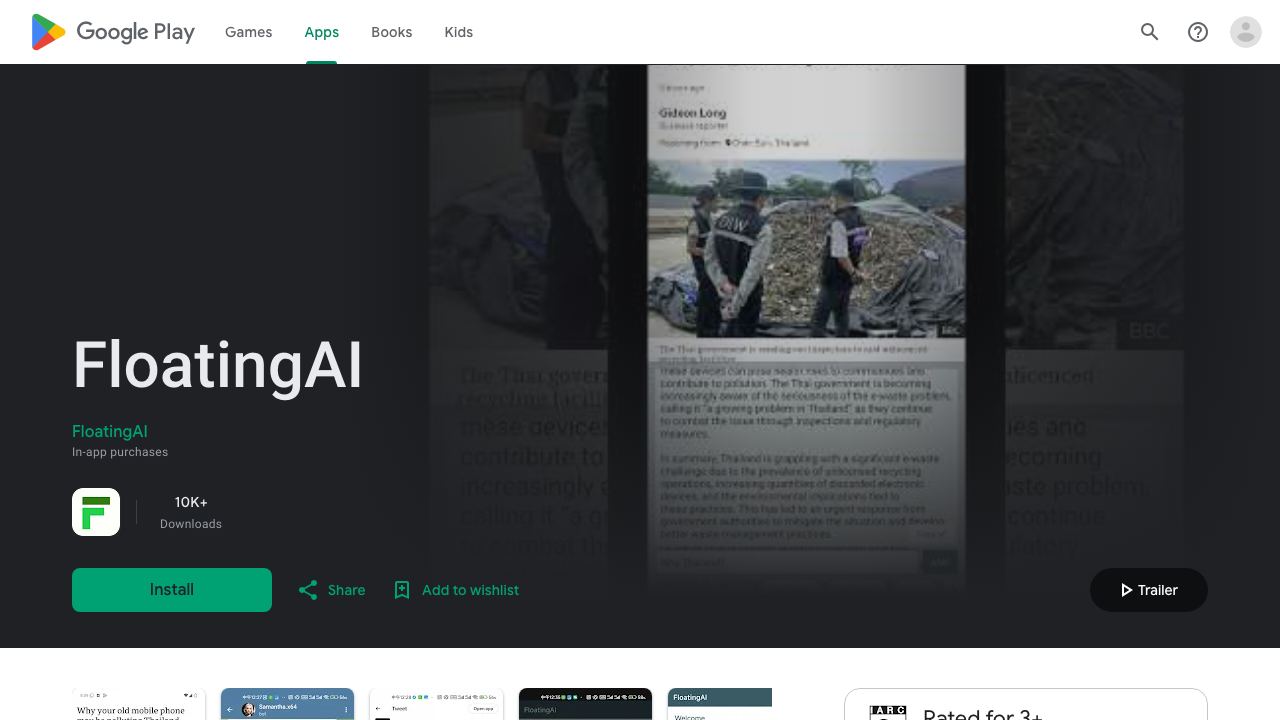 FloatingAI website screenshot