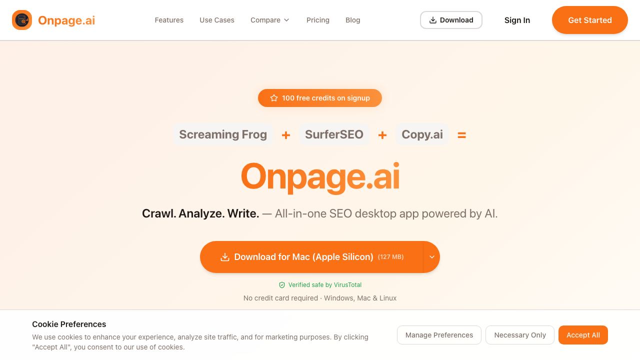 Onpage.ai 网站截图