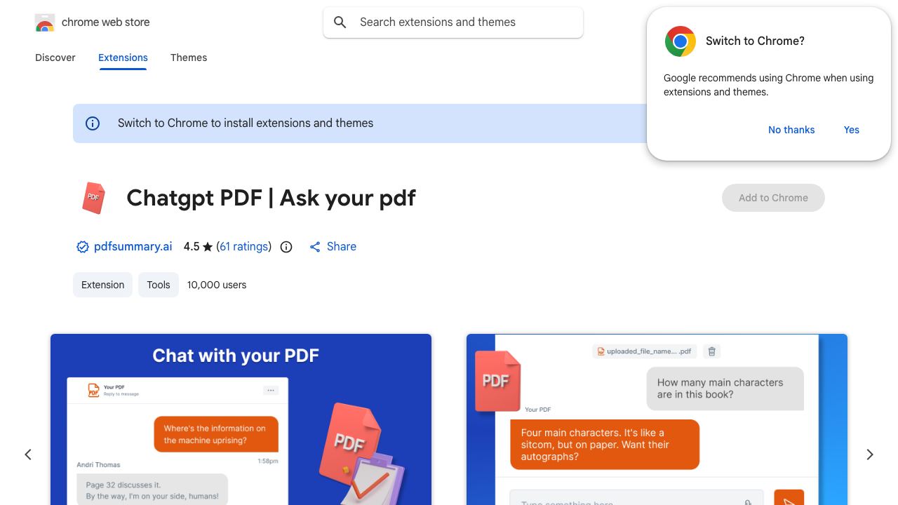Chatgpt PDF | Ask your pdf website screenshot