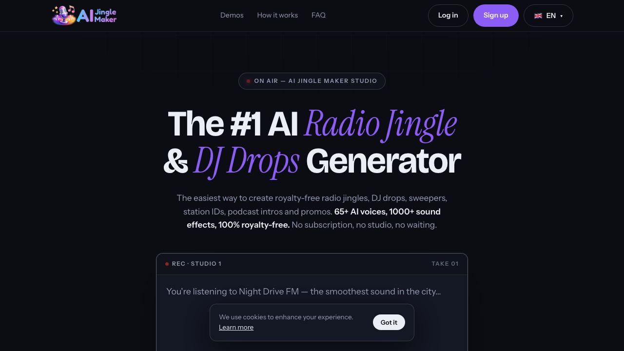 AI JINGLEMAKER 网站截图