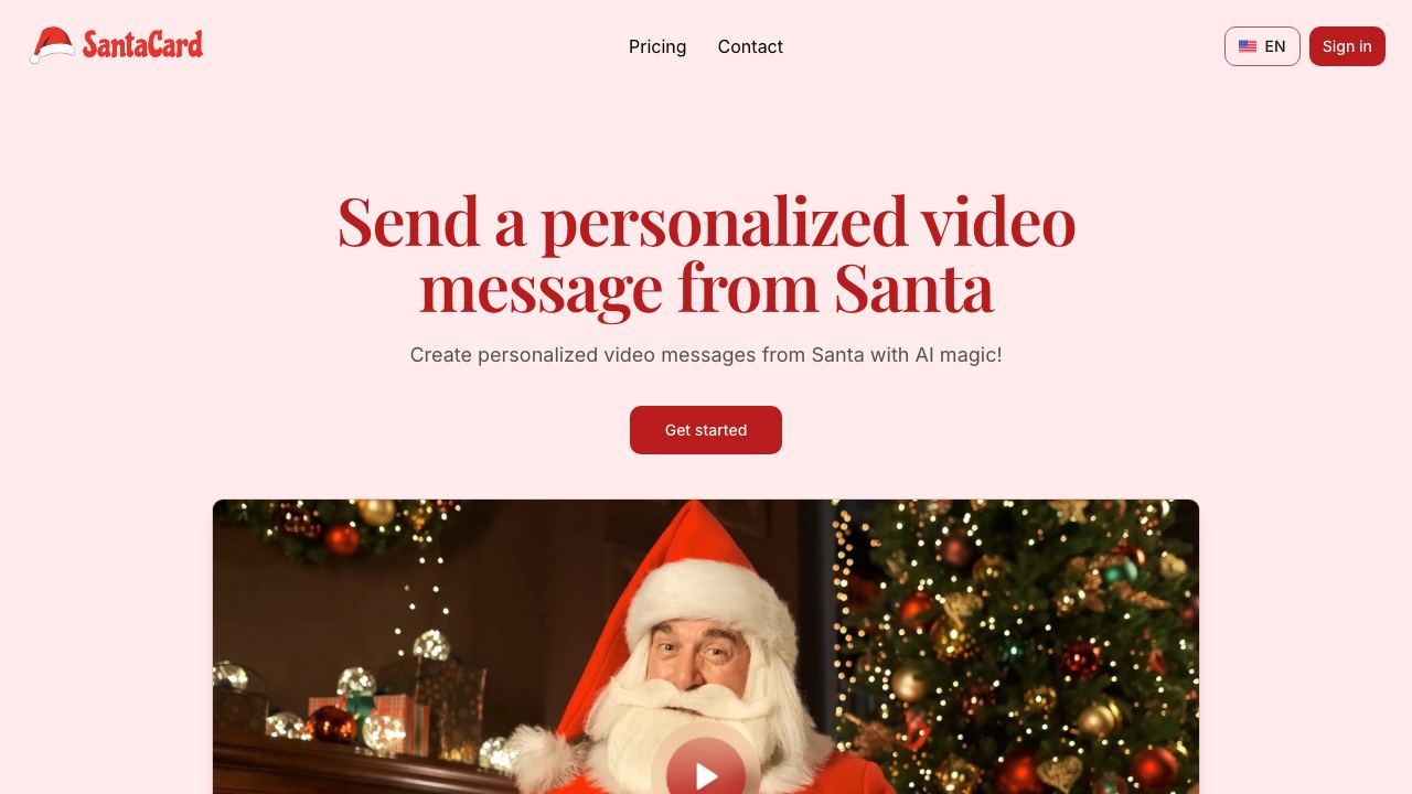 SantaCard 网站截图
