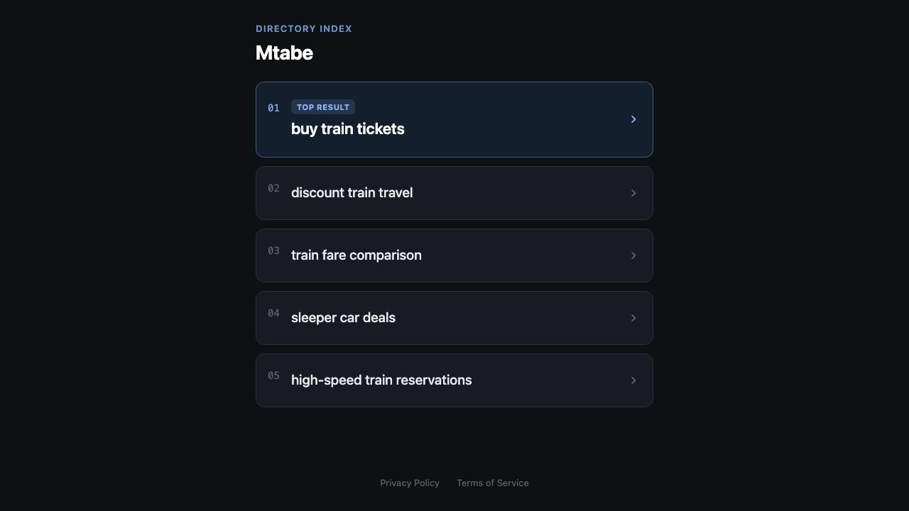 Mtabe website screenshot