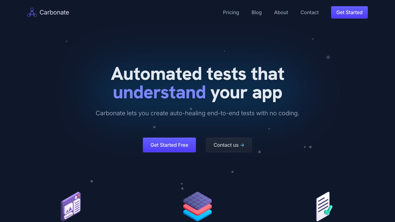 Carbonate website screenshot